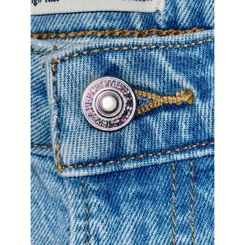 Abercrombie & Fitch Curve Love 90s Relaxed Jean High Rise Blue Jeans Size 29 8 S